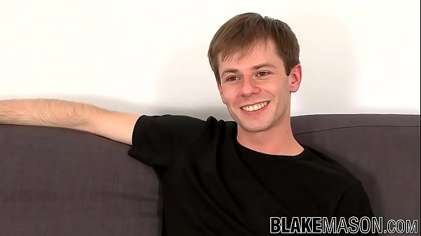 British gay dude jerking off his big cock until...