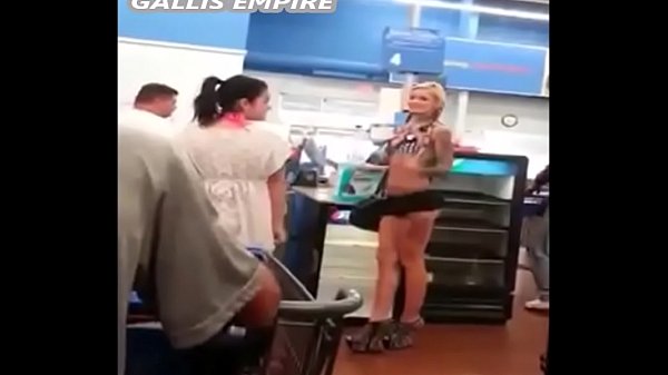 Sexy Blonde Showing Ass At The Super Market