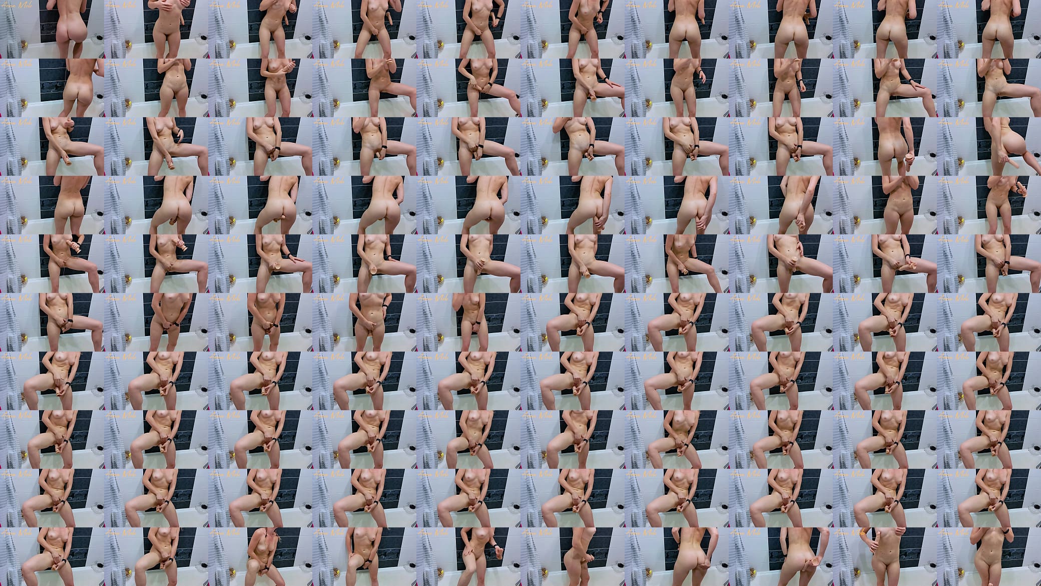 Beautiful Girl in the shower fucks herself with a large and thick Didlo. Anna Mole 预览图
