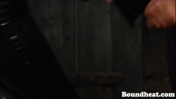 Sexy slave woken up to get spanked