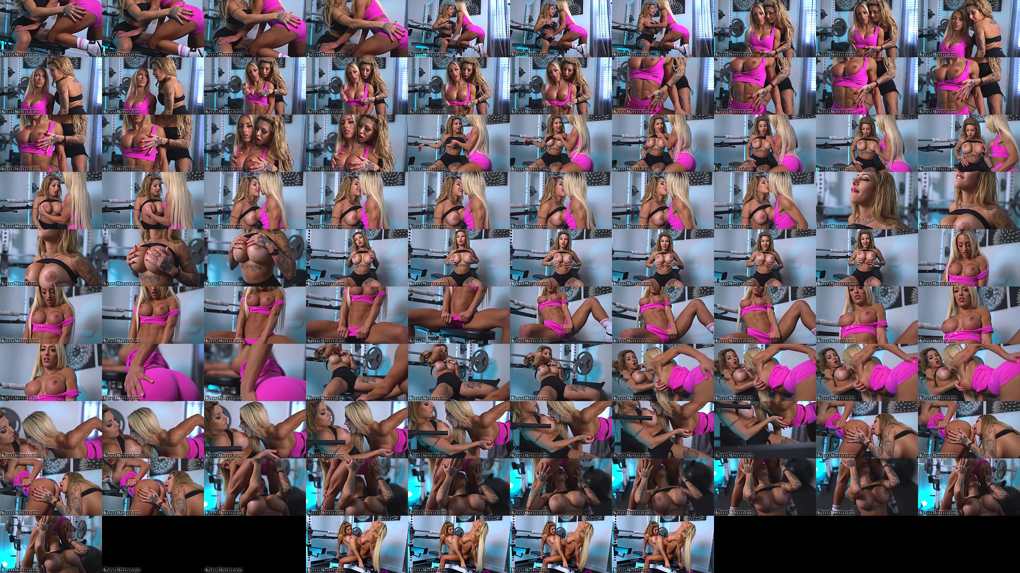 Fit sexy lesbian sex at gym 预览图