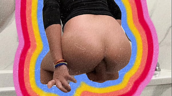 Sissy trans fucks herself solo