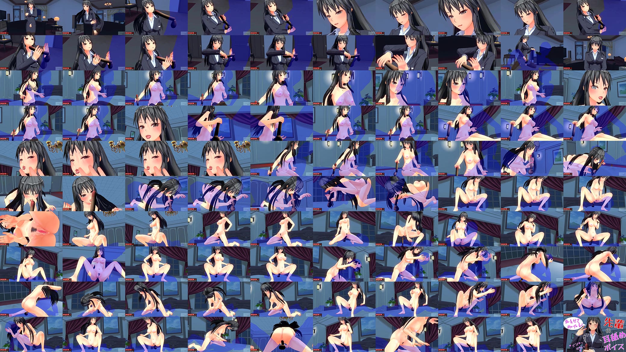 無修正エロアニメ　耳舐めボイスASMR　せんぱいが手こき、フェラ、騎乗位中出しセックス　イヤホン推奨 预览图