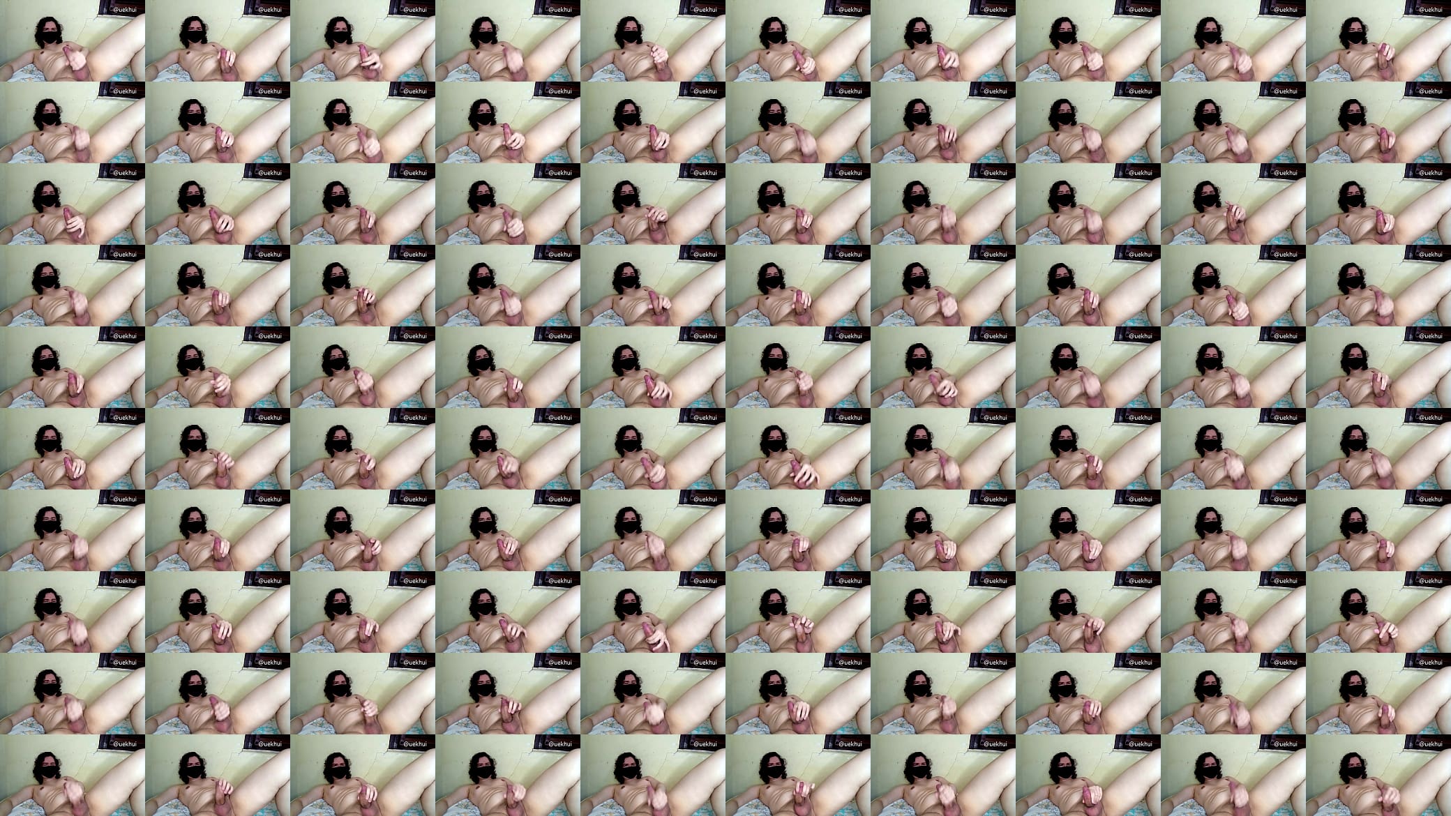 TOUCHING MY HARD COCK ON THE BED - UEKHUI 预览图