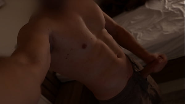 Hot guy cums all over without even taking off h...