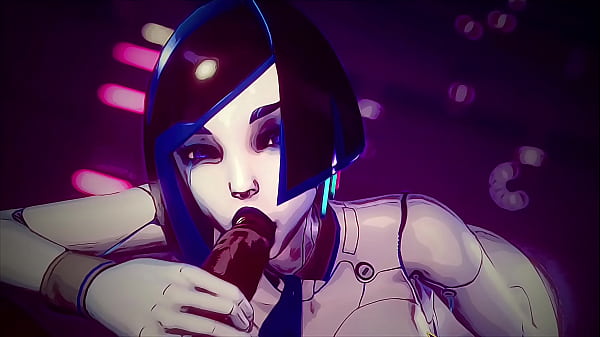 Blue-haired shmara sucked dick juicy