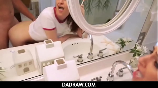DadRaw  -  Teen Stepdaughter Brushing Teeth Fuck POV