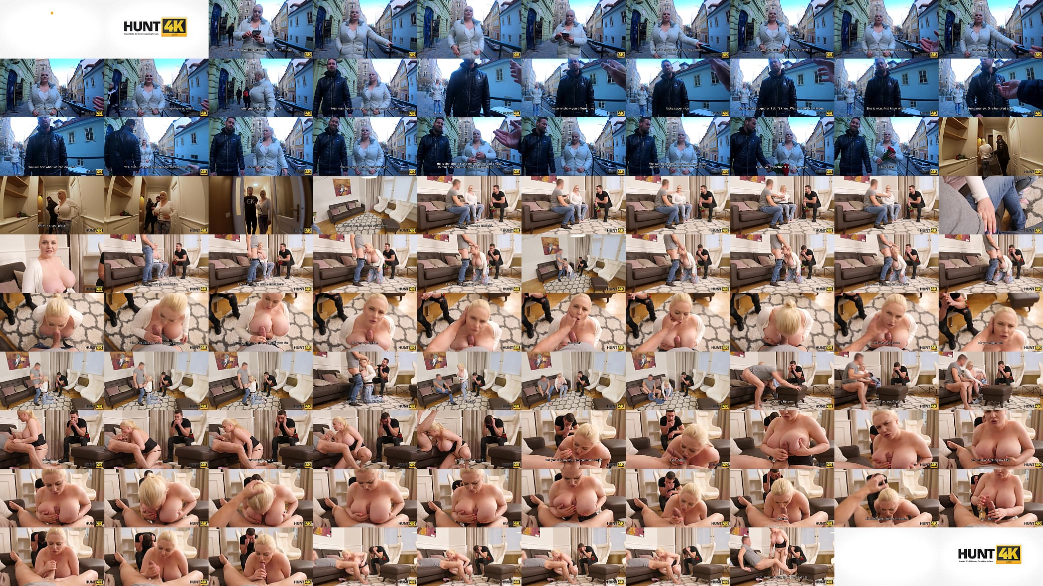 HUNT4K. Man admires how busty beauty makes hunter cum on tits 预览图
