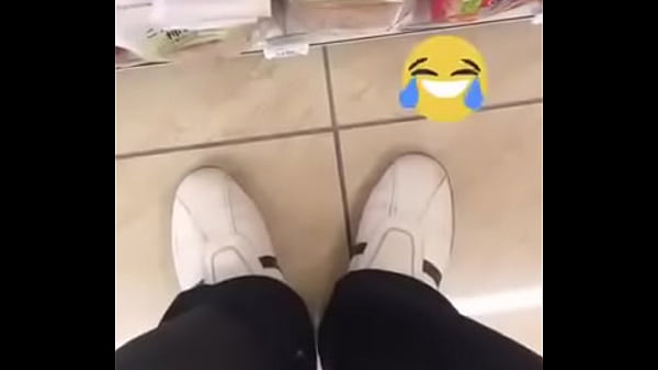 A girl pee in a convenience store