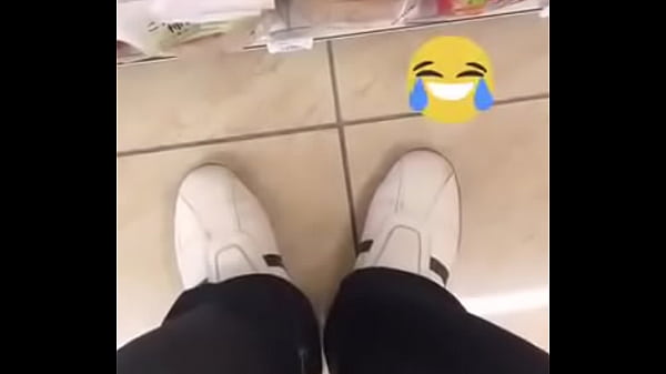 A girl pee in a convenience store