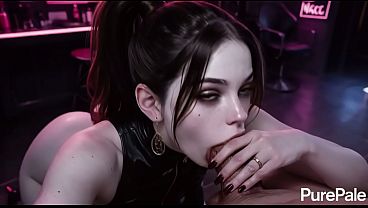 This snow-white doll completely lost her pride, obediently swallowing my hot cum after a wild fuck on the floor [AI]