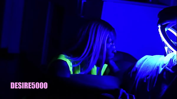 Black light Blowjob while working on the clock at the ship yard.