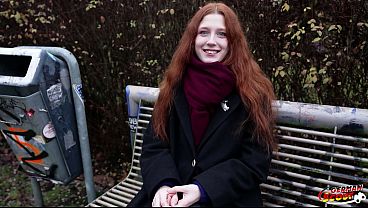 SCOUT69official - GERMAN SCOUT - Real Redhead Ginger Teen Alice Seduce with small Tits First Porn Casting without condom in Berlin