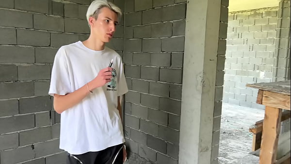 Shared hot busty girl with stepdad in abandoned house