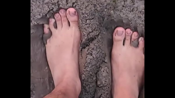 Barefeet grounding sensation in mud #barefeet #sensory #fun