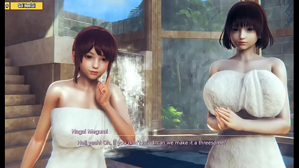 X Hentai - Hentai 3D ( Hs05) - Threesome with two hot chick