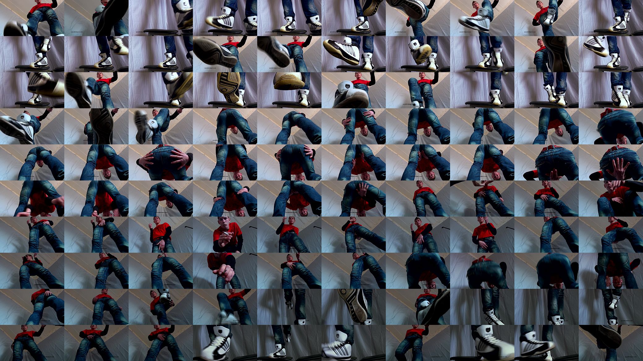 trampling gay jeans fetish spit sneakers shoes hd720 预览图