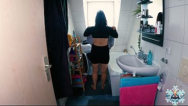 Morning fuck in the bathroom