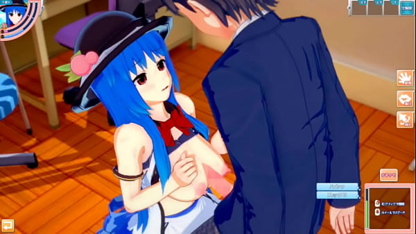 [Eroge Koikatsu! ] Touhou Hinanai Tenko rubs her boobs H! 3DCG Big Breasts Anime Video (Touhou Project) [Hentai Game Toho Hinanai Tenshi]