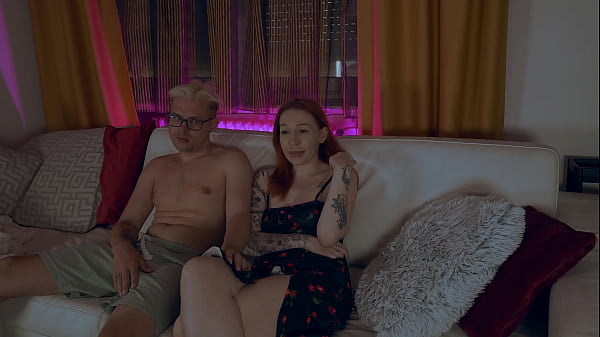 Watching TV with Redhead Stepmom Turns Into Hardcore Pussy Pounding on the Couch