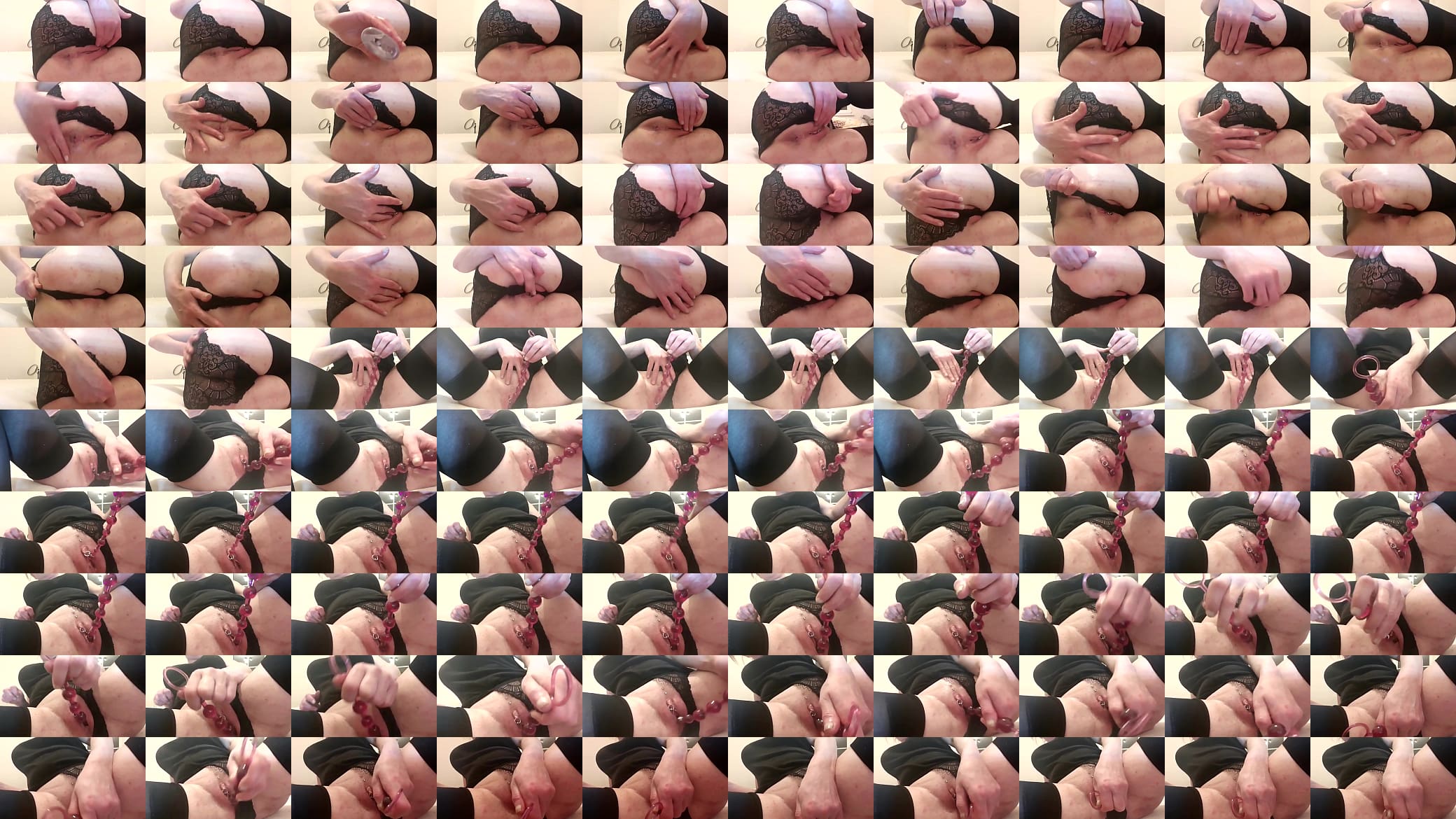 Panties and Asshole play and Pierced Clit rubbing by Toy until Orgasm 预览图
