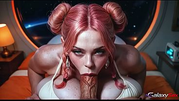 巨乳の宇宙人が私の巨大なペニスに夢中[AI]