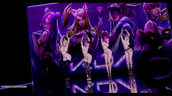 Download Video - &lbrack;MMD&rsqb; Stellar - Marionette Ahri Akali Kaisa Evelynn Seraphine League Of Legends Striptease KDA Popstar 4K 60FPS