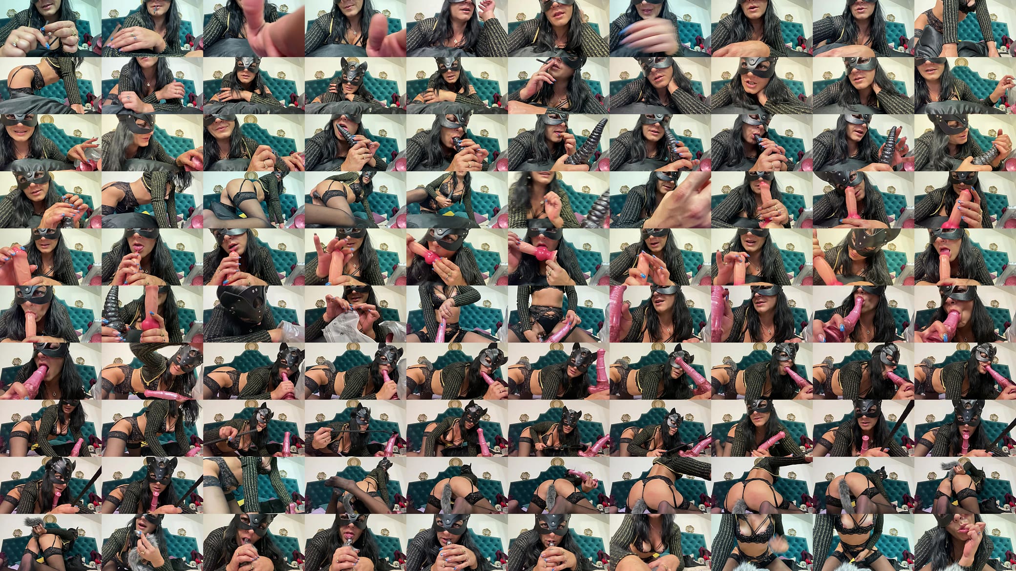 Shiny Black Stockings &amp; Dildo Fetish &ndash; Nipple Clamps, Spanking &amp; Dirty Masturbation- preview 预览图