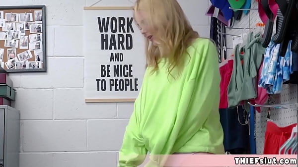 Download Video - Petite blonde chick shoplifter busted and now she is in trouble