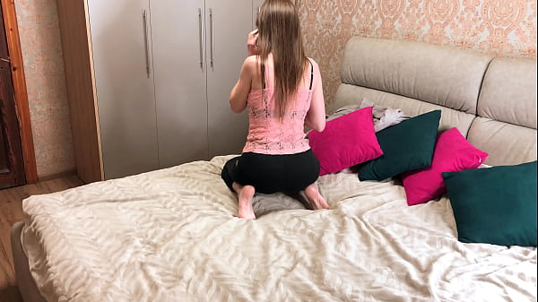 Spying on Stepmom - She Noticed, Sucked me and Fucked Me - Russian Amateur with Conversation