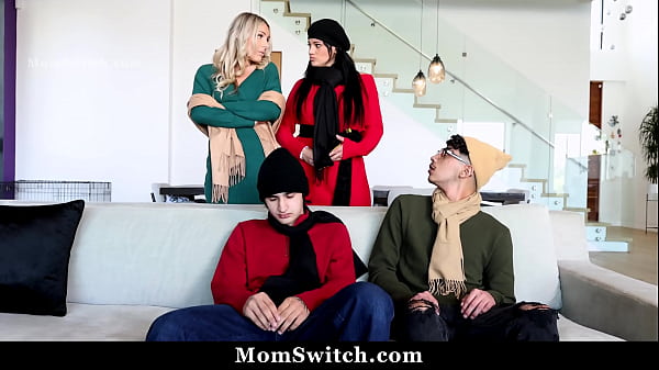 Download Video - Stepsons Can&rsquo;t Believe Their Luck as  They Fuck Each Other&rsquo;s Stepmoms - Momswitch