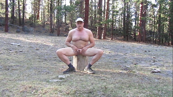 Dripping cum in the wilderness