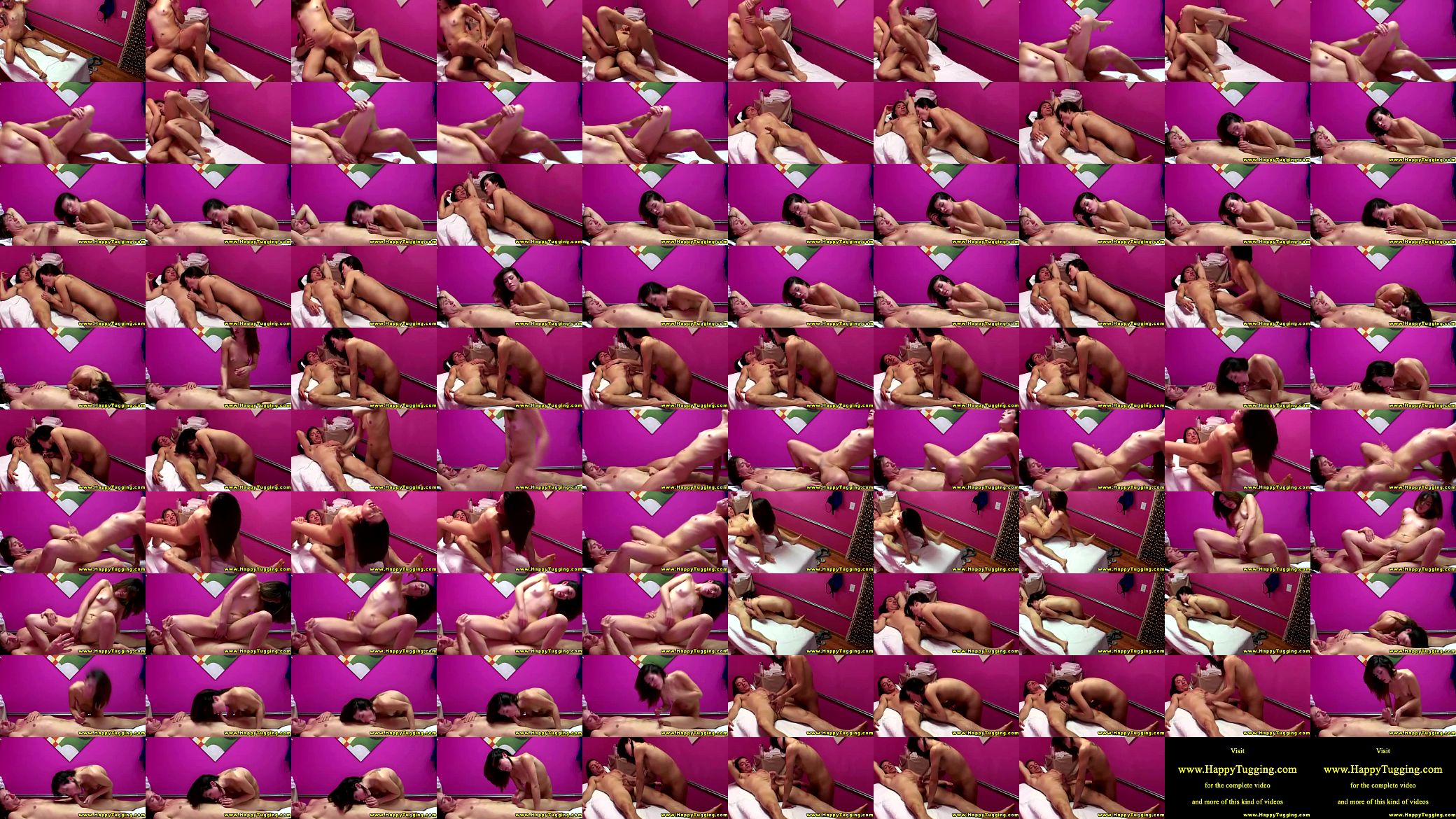 Real asian masseuse rides on massage table 预览图
