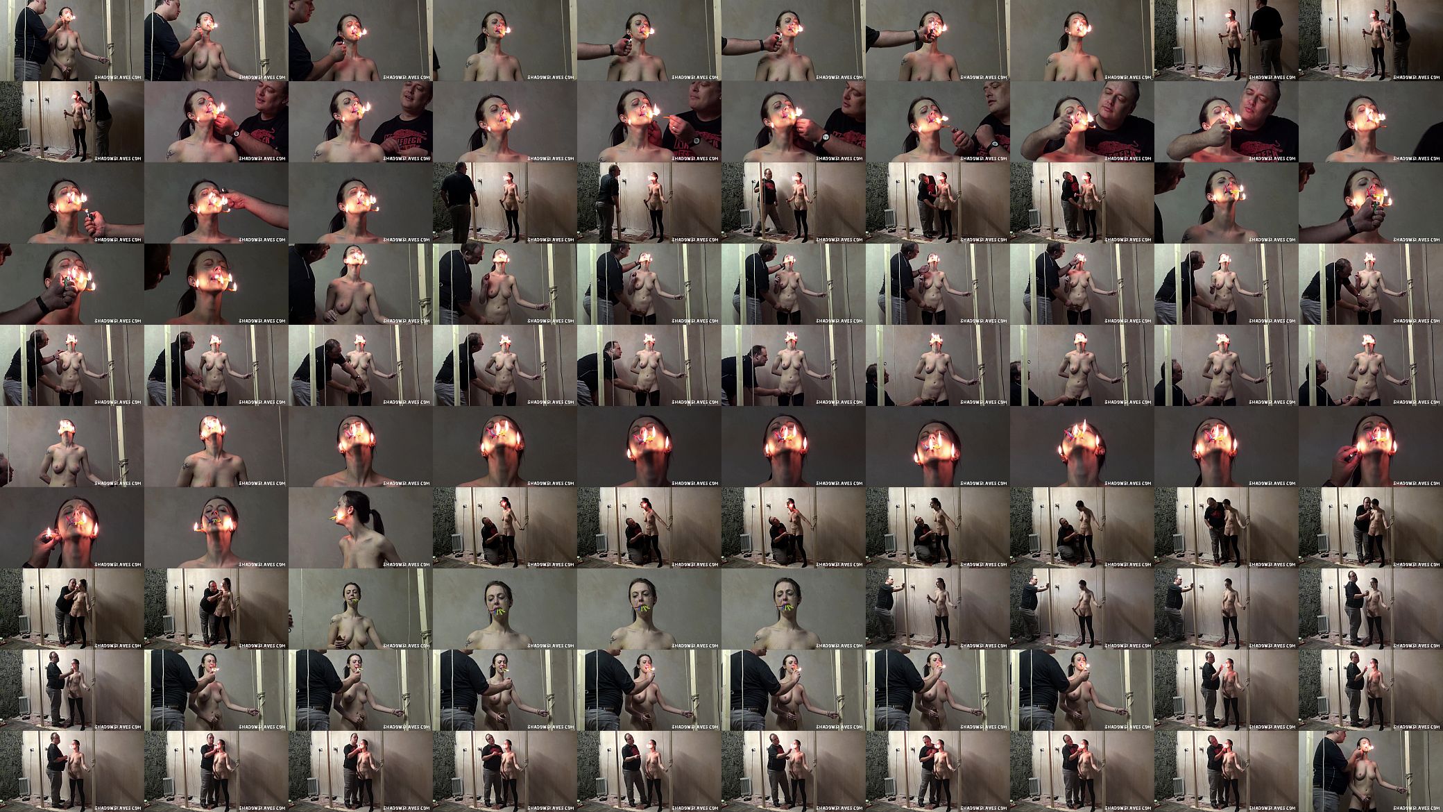 Female masochist Emily t. and tied for facial burning of cruelly punished 预览图