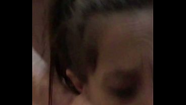 Candie Cross naked & prone, camera staring back as I fuck her deep then paint her face white