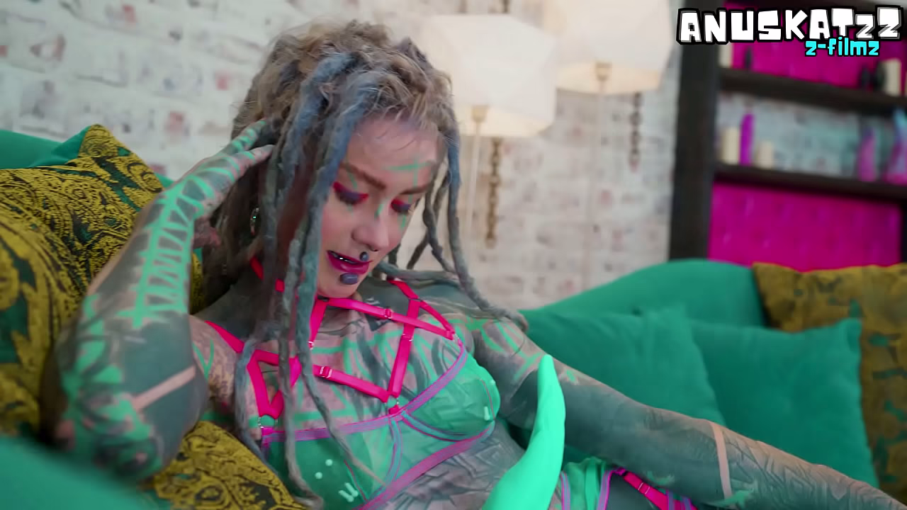 Tattooed Babe Goes Deep Solo with Anal Toys in Lingerie