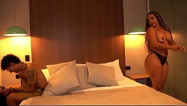 Slim, tattooed stepson ends up having sex with his stepmother while they share a bed