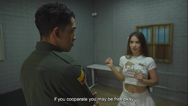 Karolin Gomez is a shop lyfter and the policeman brings justice with his HUGE cock - Juan Bustos COPS