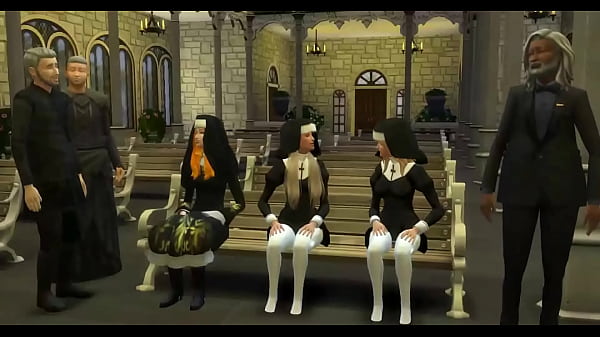 Gamerpran - Religião Perversa de Pais Católicos Engane e Foda as Novas Freiras Inocentes ensinando-lhes as consequências do pecado No Templo 3D Porn Hentai