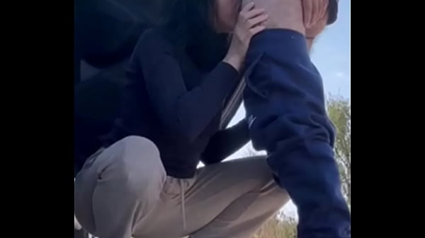 They went for a walk but she wanted to suck him and fuck her doggystyle