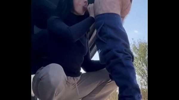 They went for a walk but she wanted to suck him and fuck her doggystyle