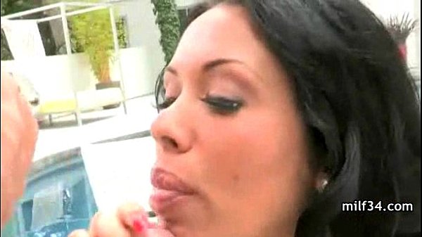 Horny milf fucked and jizzed on at home