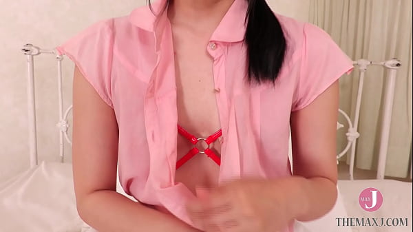 A girl with a well-organized look presses a glass rod against her nipple and has an ecstatic expression on her face [THNI-050]