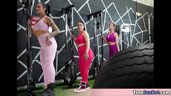 These three teens love working out They want to sweat so I give them what they want