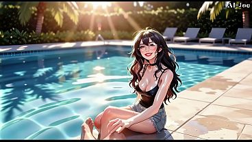 Beautiful Woman With Glasses Helps Husband episode-1. AI-generated