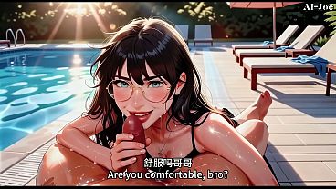 Beautiful Woman With Glasses Helps Husband episode-1. AI-generated