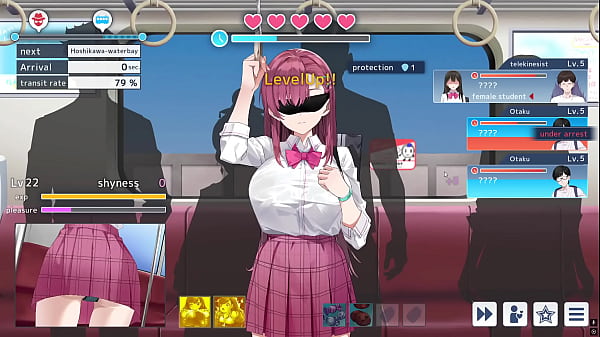Undercover Pervert Investigator Lina in JK uniform and blindfold