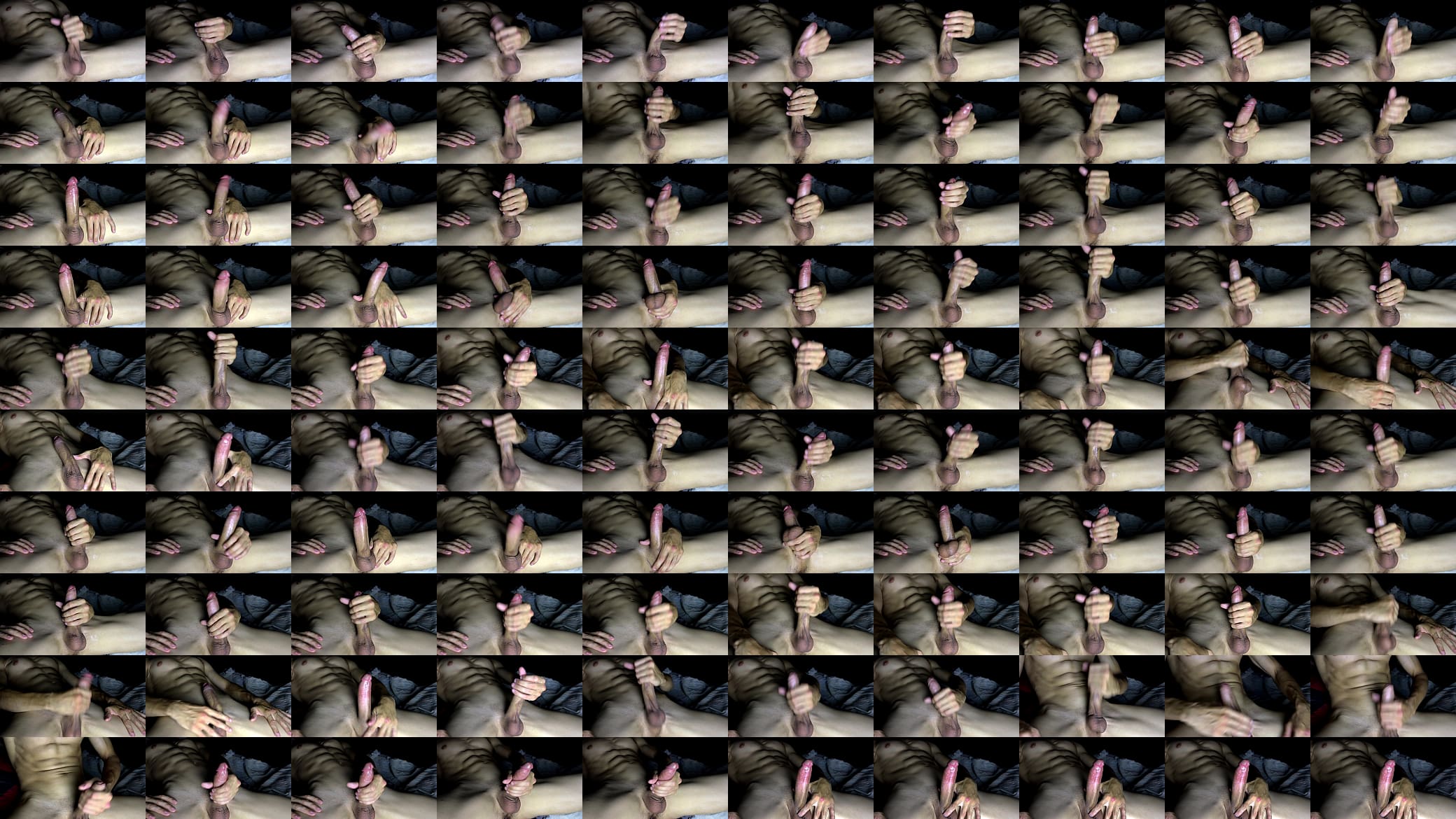 Slowly and gently jerked off a big elastic penis before watching a good movie 预览图