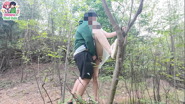 Thai girl gets her pussy licked in the forest before getting fucked. Thai audio.