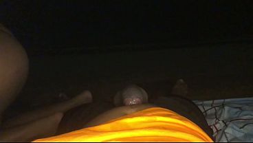 I took this 18-year-old girl to have sex on the beach, and we got caught right when she was about to ejaculate.